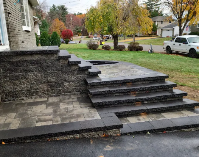 New front steps and walkway Capital Region NY — Capital Land Companies