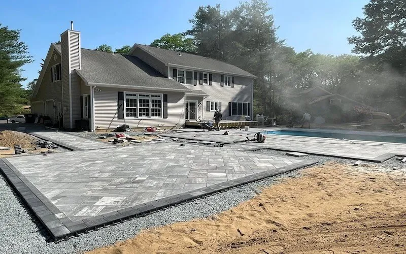 Hardscape and Belgard paver patio installation Clifton Park NY — Capital Land Companies