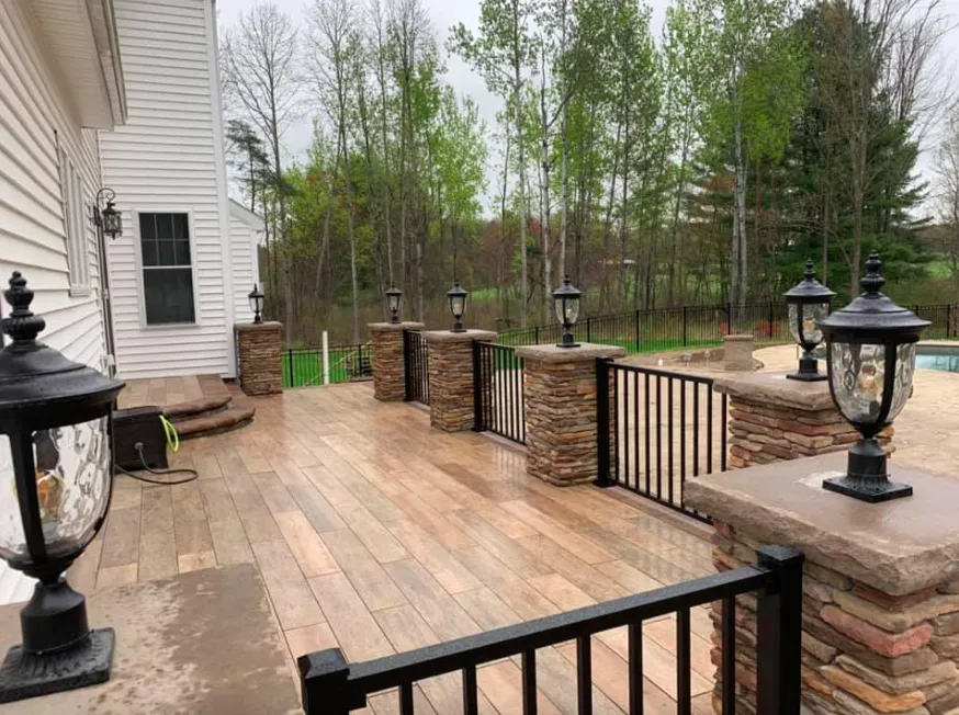 Capital Land Companies full hardscape and landscape design project Guilderland NY — backyard oasis transformation
